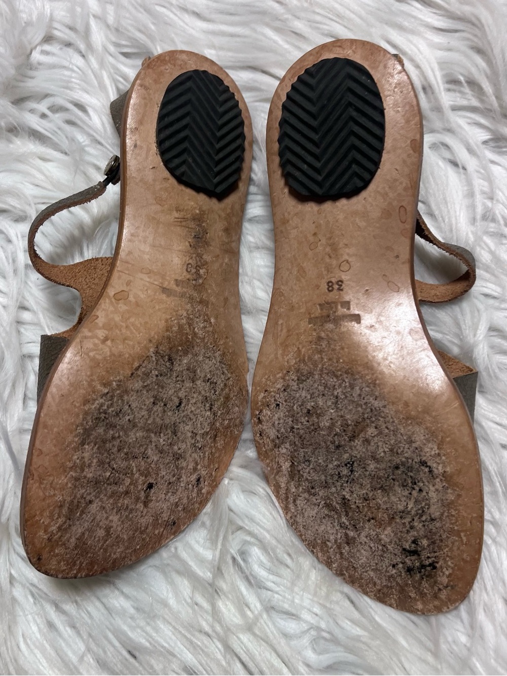 Cydwoq Leather Ankle Strap Sandal in Warm Brown - Picture 5 of 8